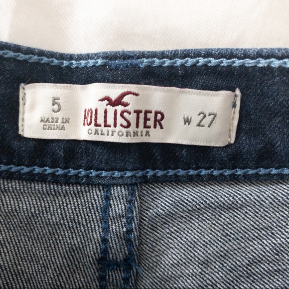 Hollister Hi Rise Dark Wash Shorts - Sz 5 - EUC - Picture 5 of 5